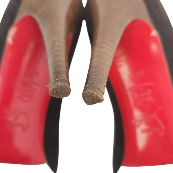 Christian Louboutin Vintage Steva Suede Leather Tassel Pumps Size 38.5/US 8.5 - Picture 9 of 11